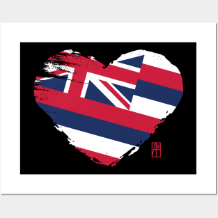 U.S. State - I Love Hawaii - Hawaii Flag Posters and Art